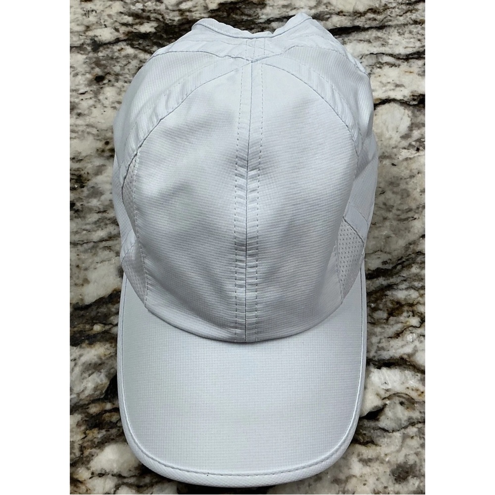 Elegant Bluish White Hue Women's Ponytail Ball Cap Hat - Picture 2 of 10